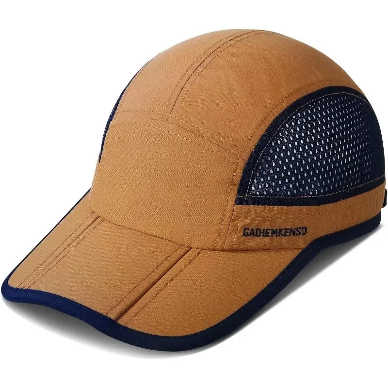 GADIEMKENSD Men Women Folding Climbing Peaked Cap Baseball Cap Outdoor Breathable Camping Hiking Quick Drying Trekking Sun Hat