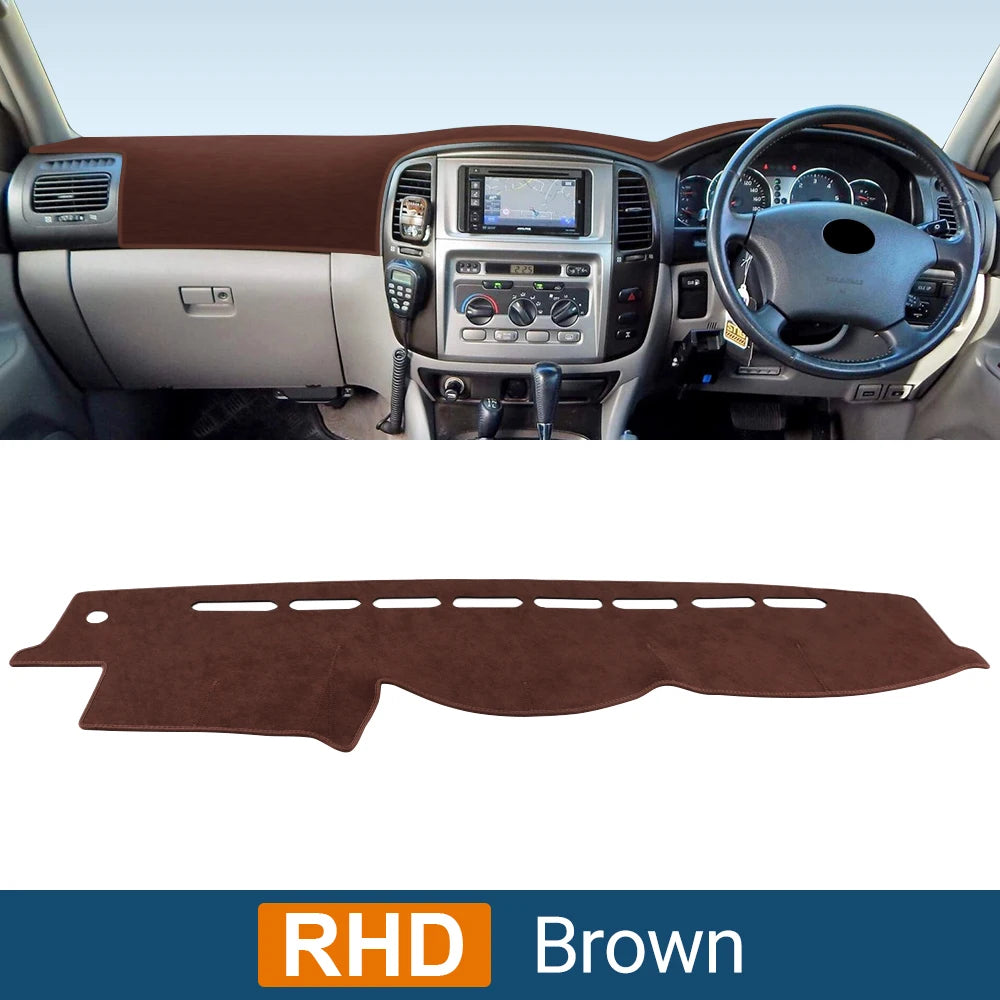 For Toyota Land Cruiser 100 LC100 1998-2003 2004 2005 2006 2007 Car Dashboard Cover Avoid Light Pad Anti-UV Carpet Non-Slip Mats