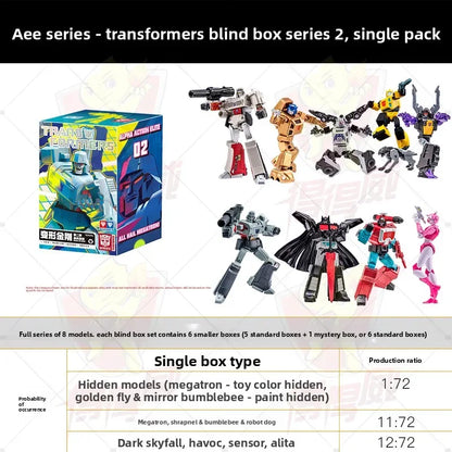 AULDEY Transformers Action Figure Collectible Toy Optimus Prime Megatron Blind Box Set with Movable Joints Design Model Gift Set