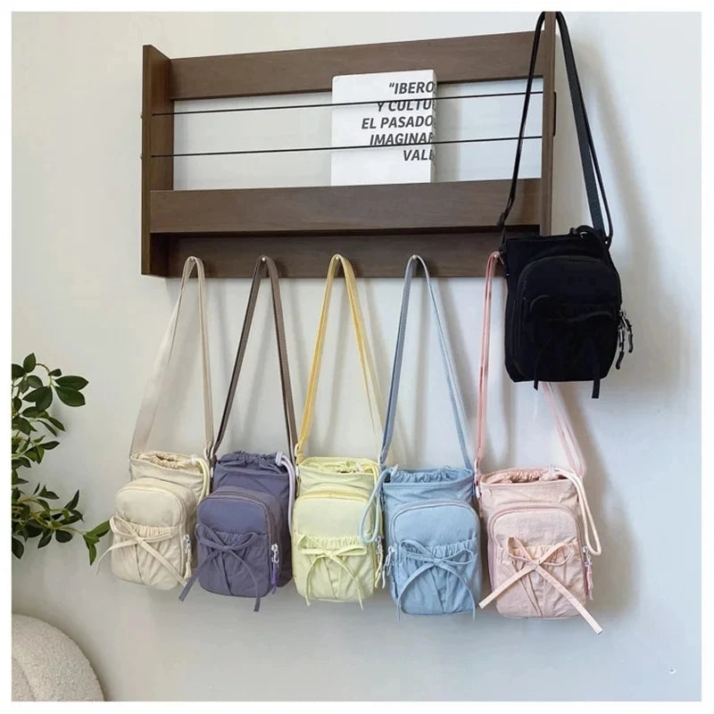 New Lightweight Crossbody Phone Bag for Women Outdoor Sports Cycling Bag Water Bottle Holder Travel Bag  Knot Design