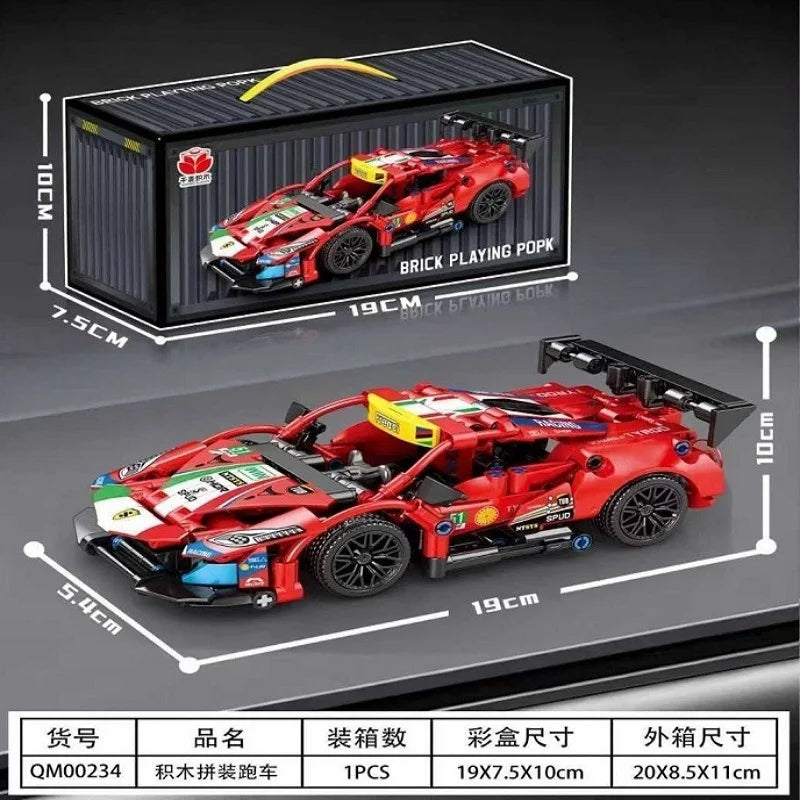 Popular 911-488GTE Collection Champion GT Racing Building Block Model Decorations Mechanical Super Brick Puzzle Adult Ceremony!