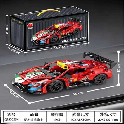 Popular 911-488GTE Collection Champion GT Racing Building Block Model Decorations Mechanical Super Brick Puzzle Adult Ceremony!