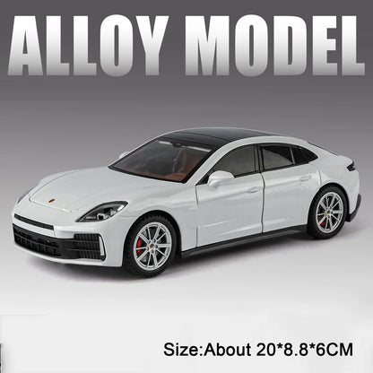 1:24 Panamera Cayenne Alloy Model Diecast Car Miniature Toys Doors Opened Sound Light Pull Back Sports Cars Kids Christmas Gifts