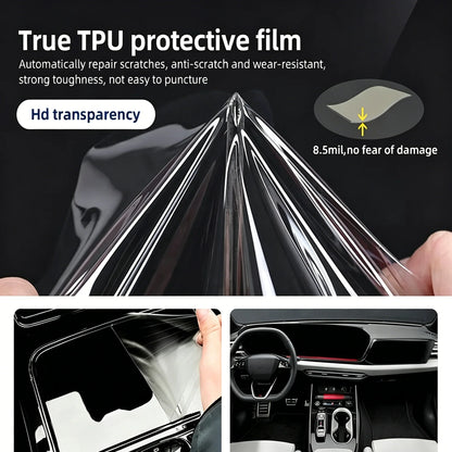 For Porsche 911 2020-2025 Car Rear Door Protective Film Transparent TPU Protective Film Corner Scratch-Resistant Film