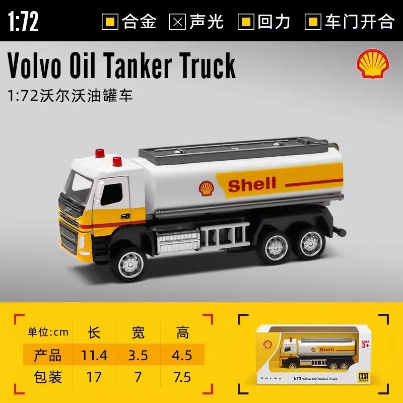 CCA 1:72 Road rescue Petrol stations  Collection Racing Alloy Car Model Children's Toy Car Casting Pullback Function