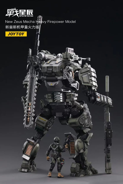 JOYTOY 1/18 Action Figure Mecha New Zeus Mecha Heavy Firepower Model Anime Collection Model Toy Gift