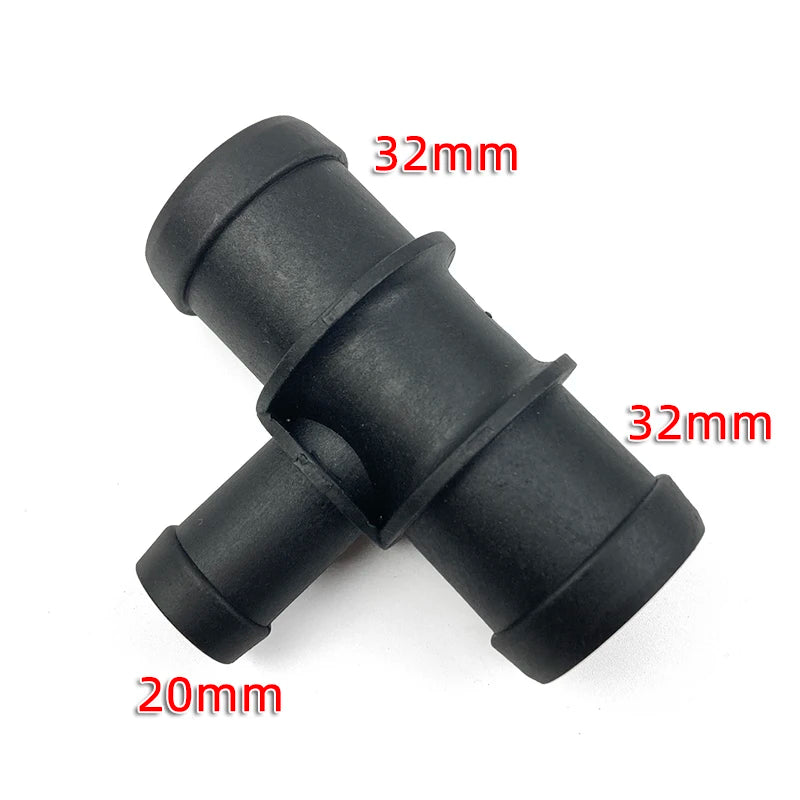 BOICY Coolant Water Pipe Tee Connector Car Black Auto 3 Way Tee Heater Water Hose Fitting Connector Kit for VW Audi Skoda Seat