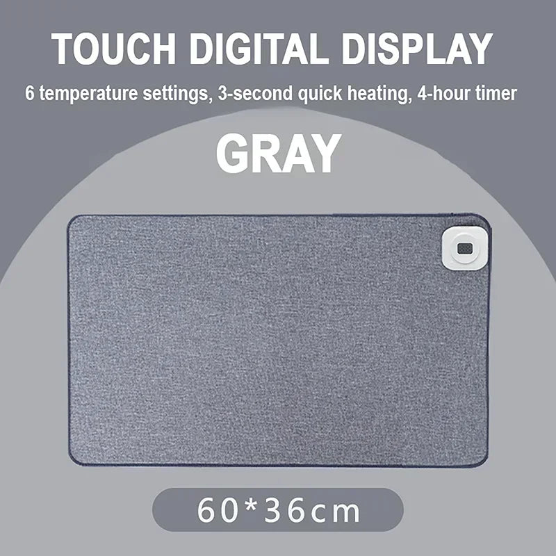 Intelligent Electric Heating Mouse Pad Winter Hand Warmer Computer Desk Heated Mat Office Desk Warming Pad Keyboard Table Mat