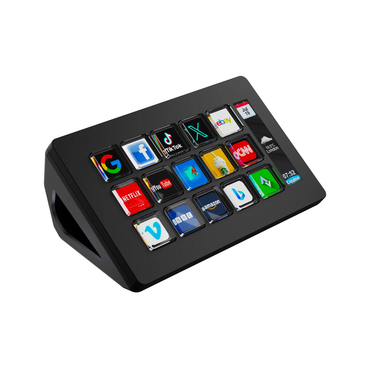 MiraBox 293S Stream Deck Macro Keypad – 15 Customizable LCD Keys for OBS, Music, Web & Productivity, Drag & Drop Setup