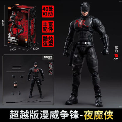 BLOKEES New Marvel Building Blocks Man Beyond Edition Daredevil Theater Assembled Model Figurines Toy Collection Gifts