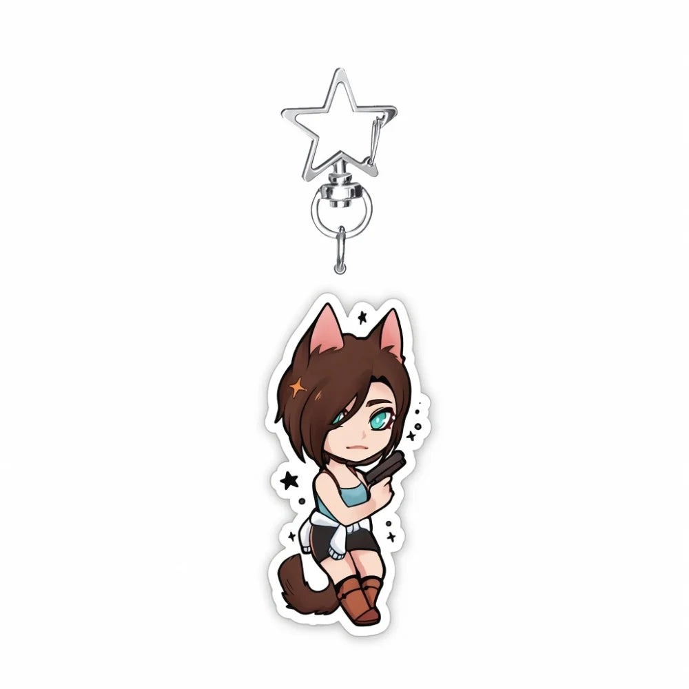 Resident Evil 6cm Acrylic Stand Keychain Leon Jill Chris Ada Game Figure Bag Pendant Decor Collection Gift For Fans