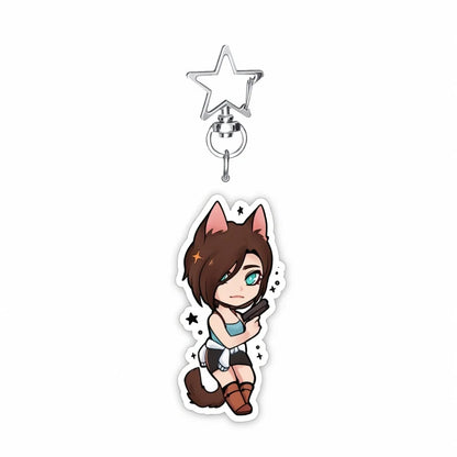 Resident Evil 6cm Acrylic Stand Keychain Leon Jill Chris Ada Game Figure Bag Pendant Decor Collection Gift For Fans