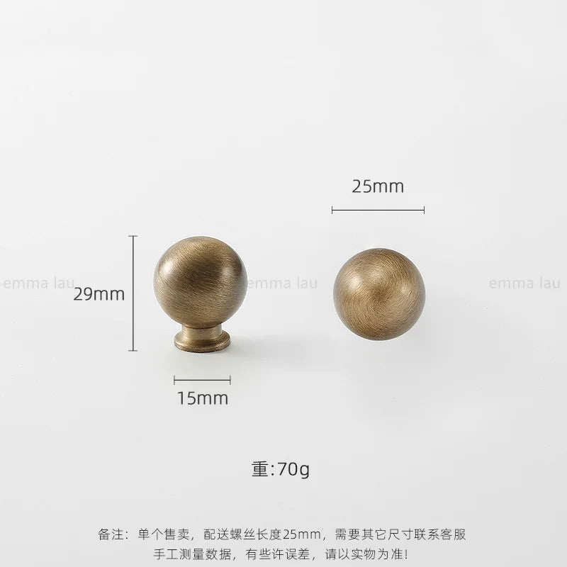 Light Luxury Brass Furniture Handles Retro Long Strip Cabinet Handles Round Door Drawer Knobs Kitchen Wardrobe Cupboard Pulls