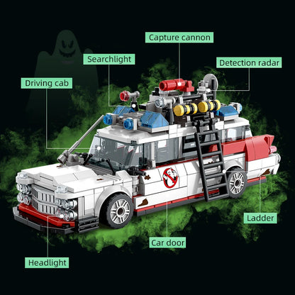 Technical GHOSTBUSTERS ECTO-1 Sets Building Blocks Kit STEM Educational Birthday Gift for Boys Model Assembly Project