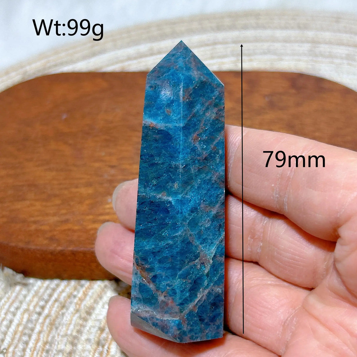 Natural Crystal Blue Flashy Apatite Tower Healing Gemstones High Quality Mineral Reiki Ornament Home Decorations Gift