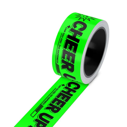 Little Yellow Cute Roll-packed Cartoon Waterproof PVC Sticker Tape Long Warning Trendy Brand Sticker 5 Meters Per Roll