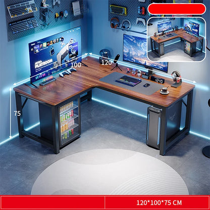 L Shape Computer  for Home Office Gaming Desk with Storage Shelves Modern Adjustable Height Desk Workstation Desk Table