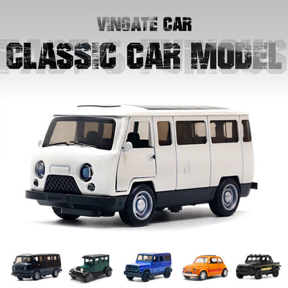 1:43 Alloy Vintage Diecast Car Model Classic Pull Back Car Model Miniature Vehicle Replica For Collection Gift For Kids Adults