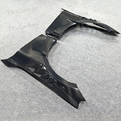 Car Front Fender Air Vent Trims For BMW M2 G87 2022+ Dry Carbon Fiber Fender Bumper Retrofit Replacement Body Kits FRP G87 M2