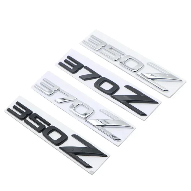For Nissan 350Z 370Z Letters Rear Trunk Emblem Badge GTS GTR Nismo Z Z3 Z34 Teana Car Modification Stickers Decals 3D Metal