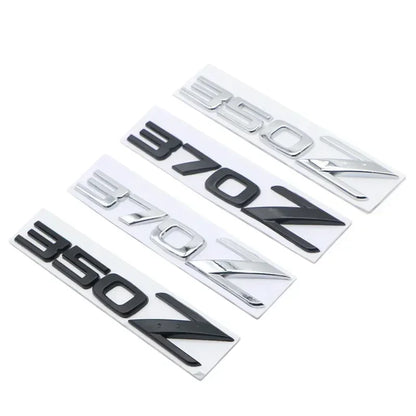 For Nissan 350Z 370Z Letters Rear Trunk Emblem Badge GTS GTR Nismo Z Z3 Z34 Teana Car Modification Stickers Decals 3D Metal