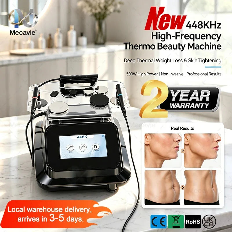INDIBA Face Lifting 448K Tecar Cavitation Health and Beauty Body Care System RF Slim Machine Weight Loss Home Use Relieve Lamp