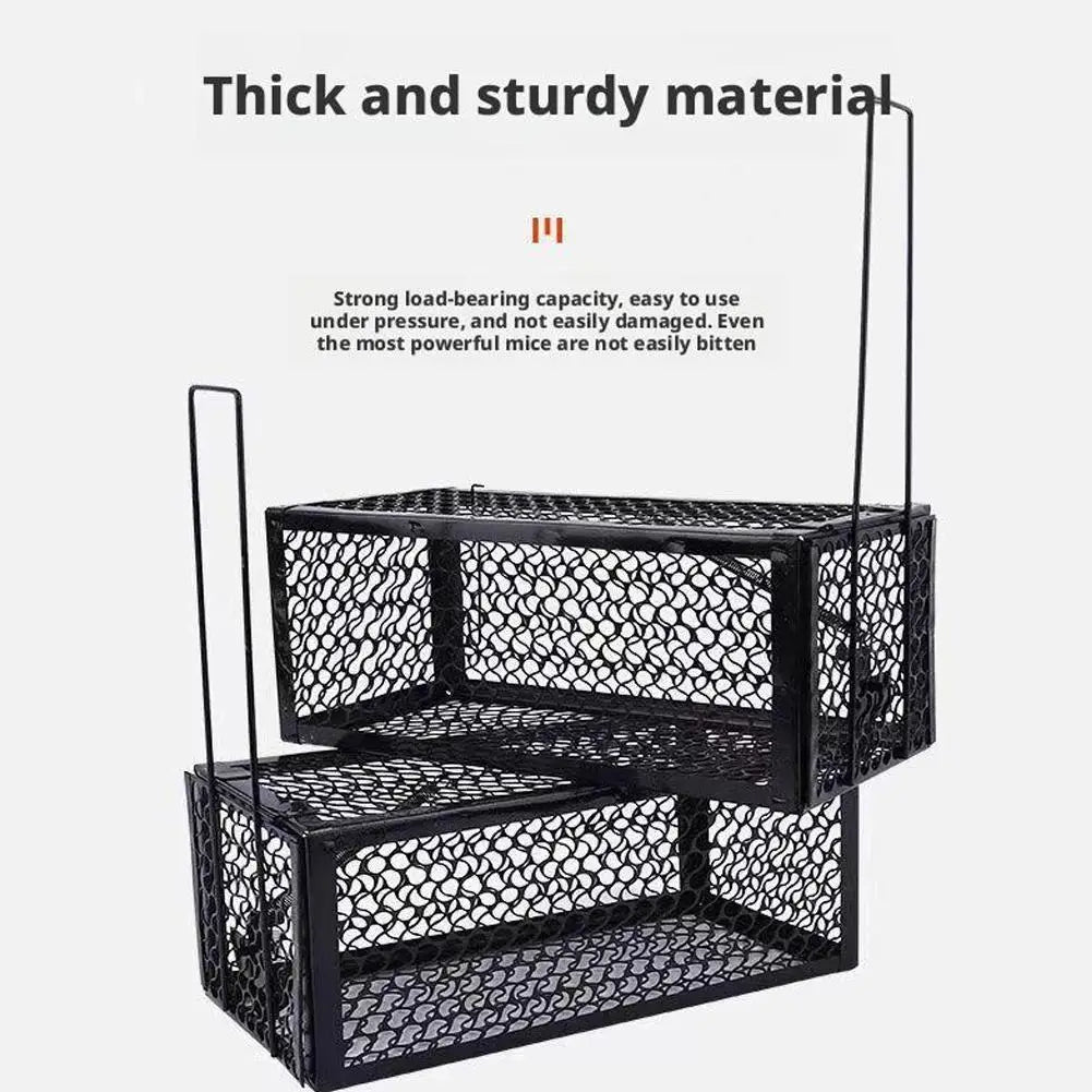 Household Metal Mousetrap Self-locking Mousetrap Safe Firm Iron Net Household Mouse Catcher Indoor Outdoor Rat Trap Rat Cage