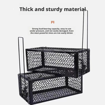 Household Metal Mousetrap Self-locking Mousetrap Safe Firm Iron Net Household Mouse Catcher Indoor Outdoor Rat Trap Rat Cage