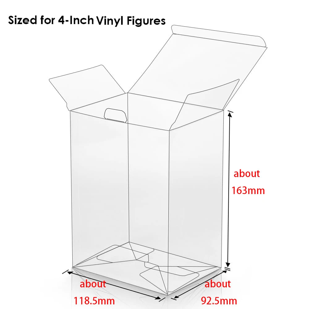 Protectors Case for Funko- 4" Inch Pop Vinyl Figures, Crystal Clear Protectors,Heavy Duty Display Box for Vinyl Figures Storage