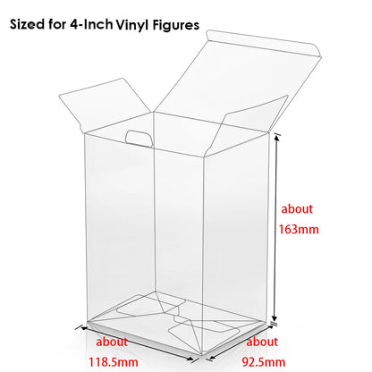 Protectors Case for Funko- 4" Inch Pop Vinyl Figures, Crystal Clear Protectors,Heavy Duty Display Box for Vinyl Figures Storage