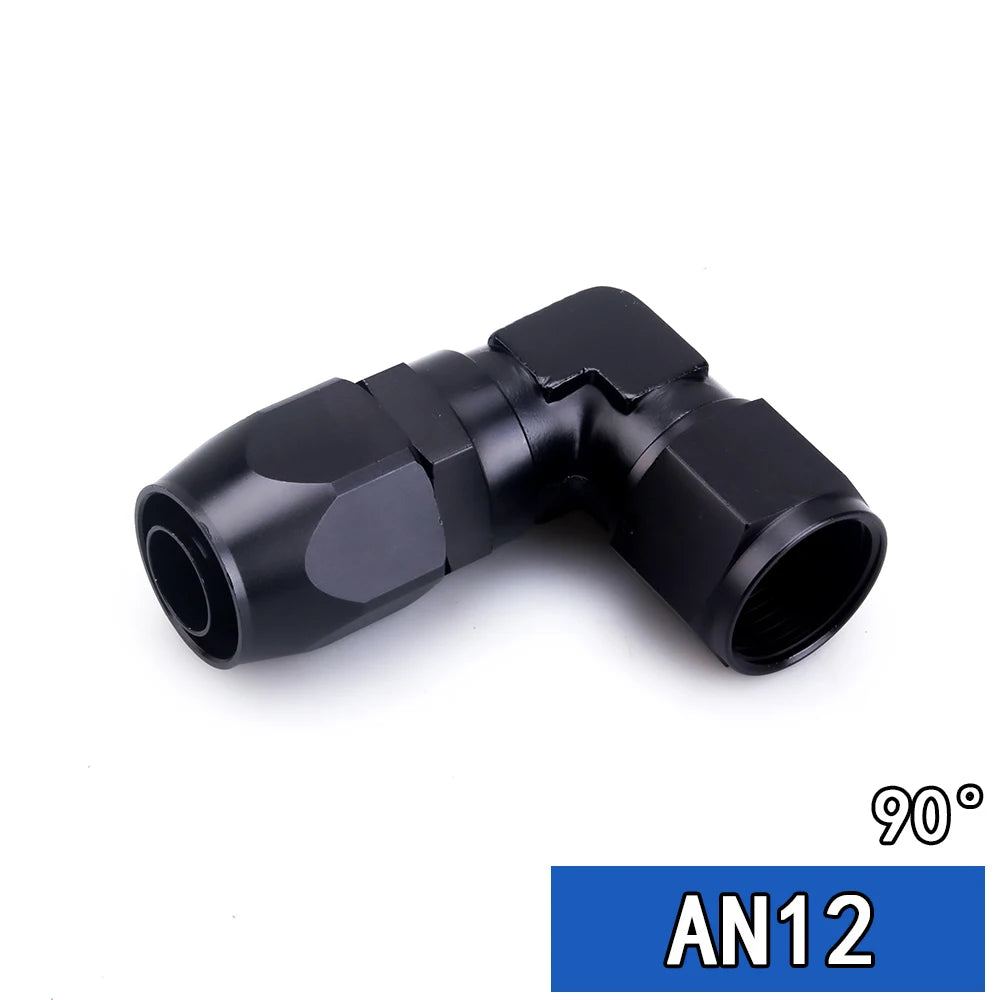 Straight 45 Degree 90 Degree Aluminum AN4 6 8 10 12 16 Forged Type Swivel Hose End Fitting Adapter Oil Cooler Fuel Line