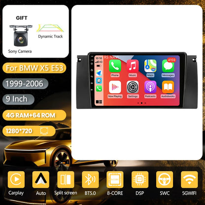 Android 16 Carplay Auto 2K Screen Car Radio Multimedia Player For BMW M5 E39 1995-2006 E53 X5 M5 2din Autoradio Stereo Head Unit