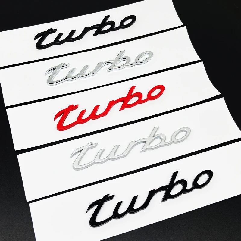 for Car Rear Trunk Badge Decal Sticker Emblem Accessories Boxster Cayenne Cayman Carrera Macan Panamera GTS Turbo 4 S diesel