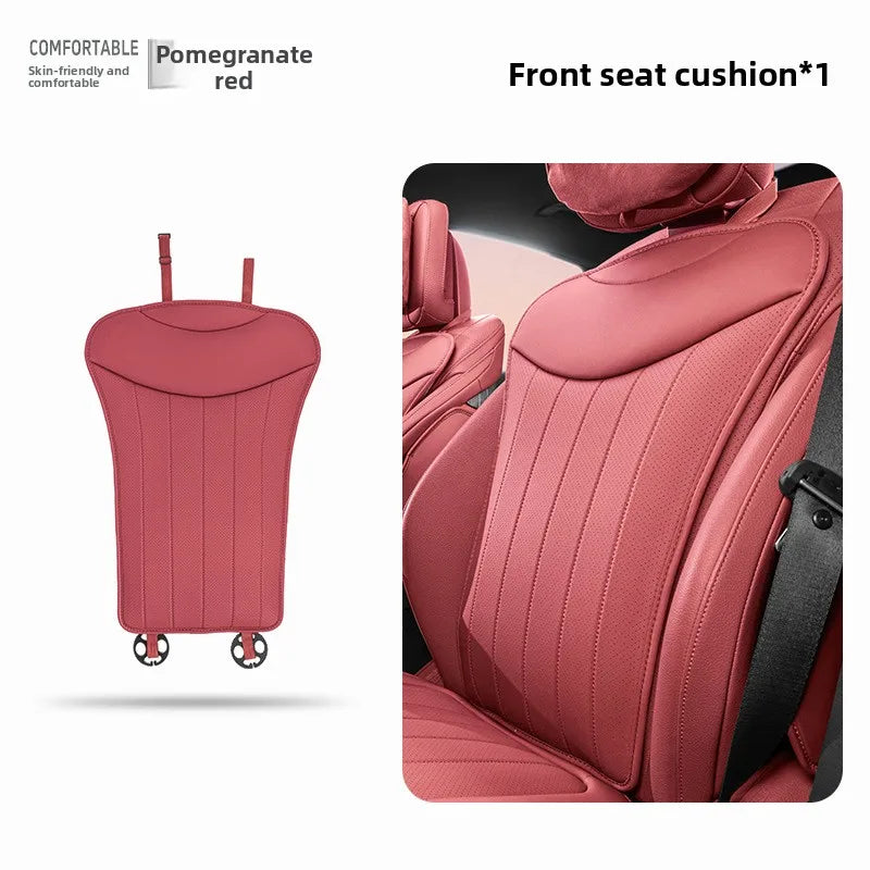 Luxury Sedan SUV Universal Nappa Leather Car Seat Cover Comfortable Memory Foam Perforated Leather Cushion Car Seat Protection