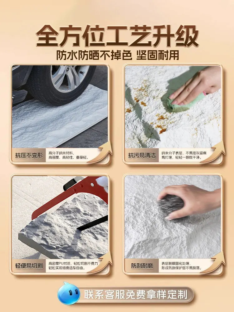 PU stone skin background wall lightweight PU imitation simulation mushroom cultural stone large slab exterior wall