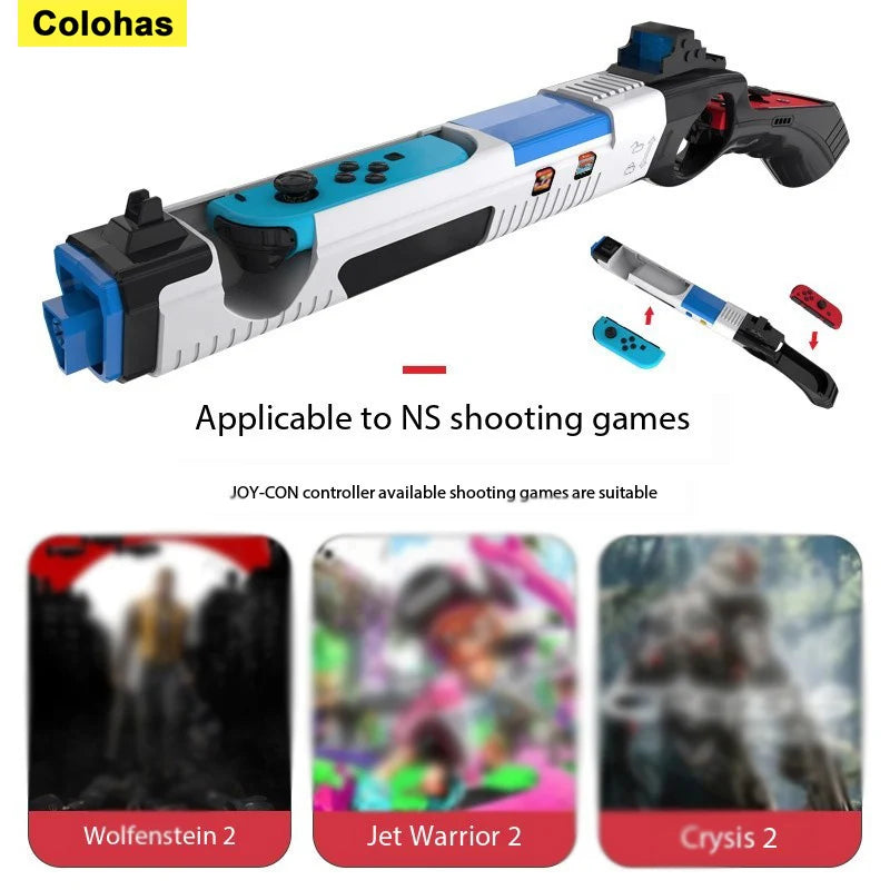 Game Shooting Gun For Nintendo Switch Joy-con Handgrip Sense Joystick Controller Gamepad Joypad Gaming Gun for NS Accessories