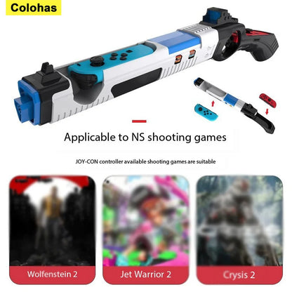 Game Shooting Gun For Nintendo Switch Joy-con Handgrip Sense Joystick Controller Gamepad Joypad Gaming Gun for NS Accessories