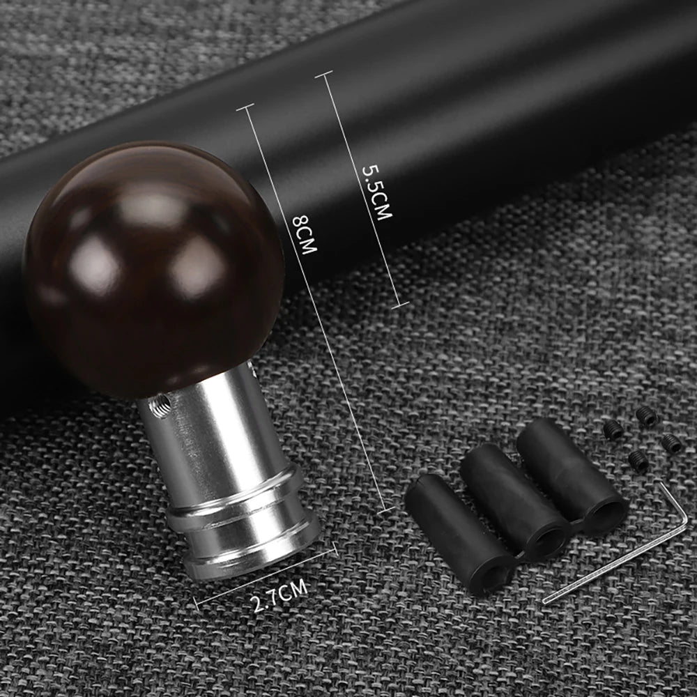 Mahogany Wood Grain Carbon Fibre Gear Shifter Knob Car Interior Manual/Automatic Transmission Universal Auto Gear Lever