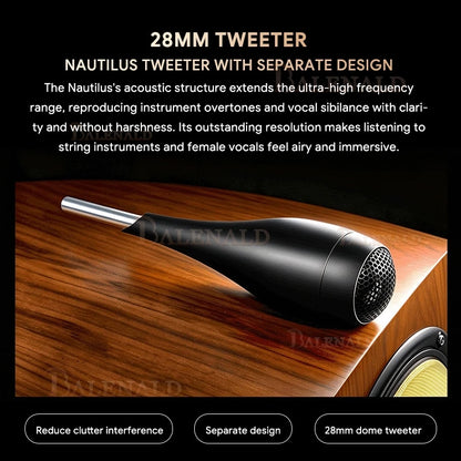 Balenald home theater system Nautilus Audio 801 dual 8-inch bass fever HiFi three-way floor-standing passive speakers