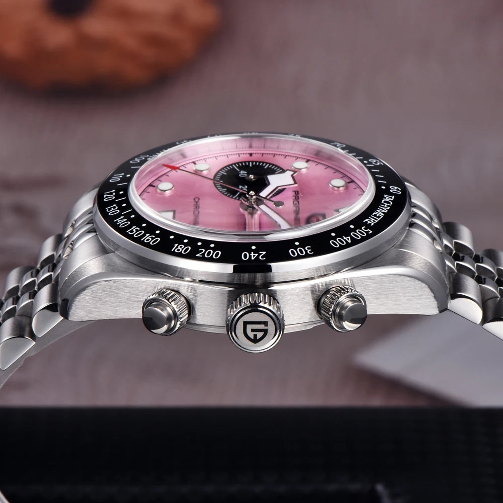 New Pink Panda Men's Watches PAGANI DESIGN Luxury Quartz Chronograph Waterproof AR Sapphire Mirror Watch For Men Luminous 2026