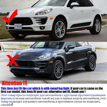 2 Pieces 90MM Round Car Left + Right LED Lens Fog Light Assembly DRL 30W 3000LM For Porsche Macan (95B) 2014 2015 2016 2017 2018