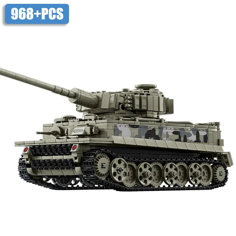 Military WW2 MOC Leopard 2A7 Army Main Battle Tank Soldiers Building Blocks Bricks M1 T90M Tank Set For Gifts