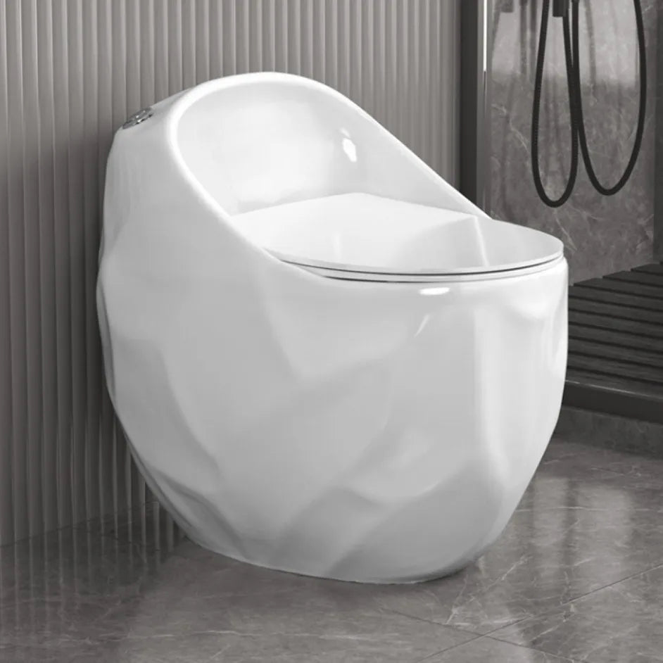 Round Egg-shaped One-piece Siphon Toilet, Large Pipe and Large Diameter Color Integrated Deodorant Toilet Pit Spacing 300mm