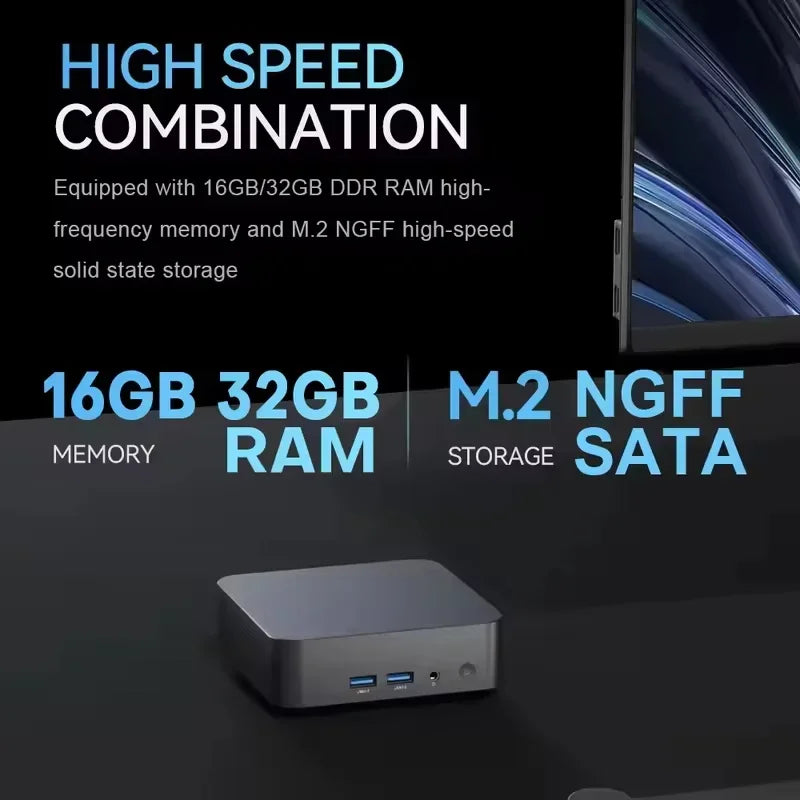 2026 Mini PC Core I9 10980HK Windows 11 Pro Desktop Pc Gaming Computer 16GB 32GB RAM 1/2TB SSD WiFi6 BT5.2 4K HD Gaming Mini PC