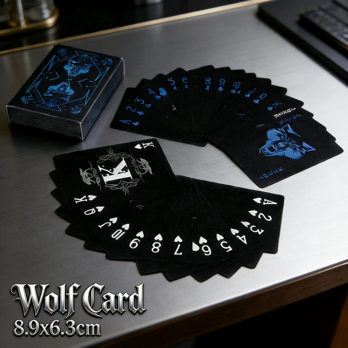 Playing Cards Game Poker Cards Board Child Kid Toy Waterproof Plastic PVC Black Blue Red Yellow Green Deck Card High-End Classy