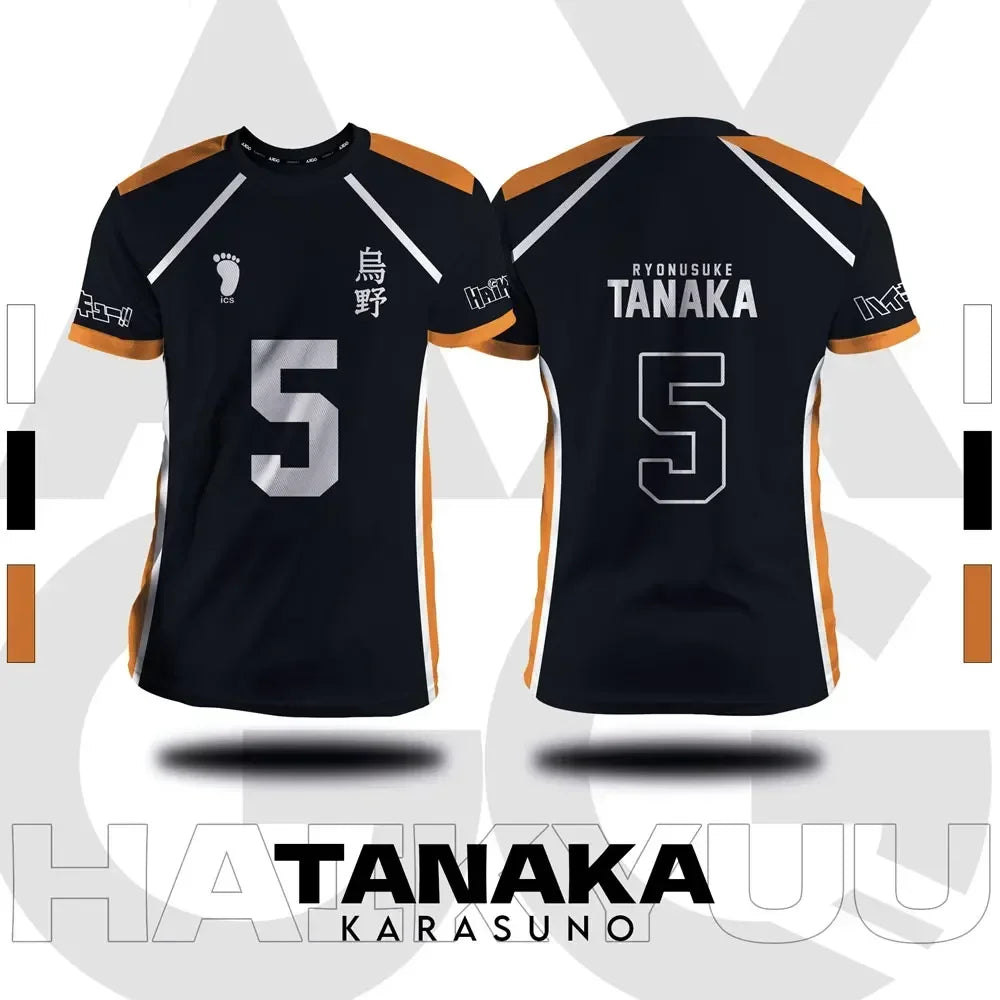 Haikyuu Fukurodani Hinata Cartoon Anime Cosplay Men Jersey Summer Short Sleeve Children Tee Top 2025 New Fashion
