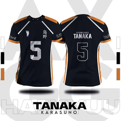 Haikyuu Fukurodani Hinata Cartoon Anime Cosplay Men Jersey Summer Short Sleeve Children Tee Top 2025 New Fashion