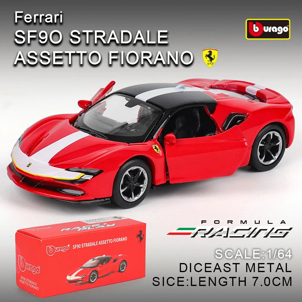Bburago 1: 64 Ferrari series Multiple choices SP3 812 ENZO F40 F12TDF SF90 458 Car Die Casting Model  Gift Toy