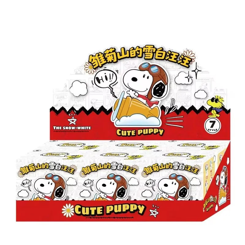 Snoopy Action Figure Blind Box Mystery Box Surprise Gift Cute Cartoon Anime Figurine Car Dashboard Decor Desktop Ornament Toys