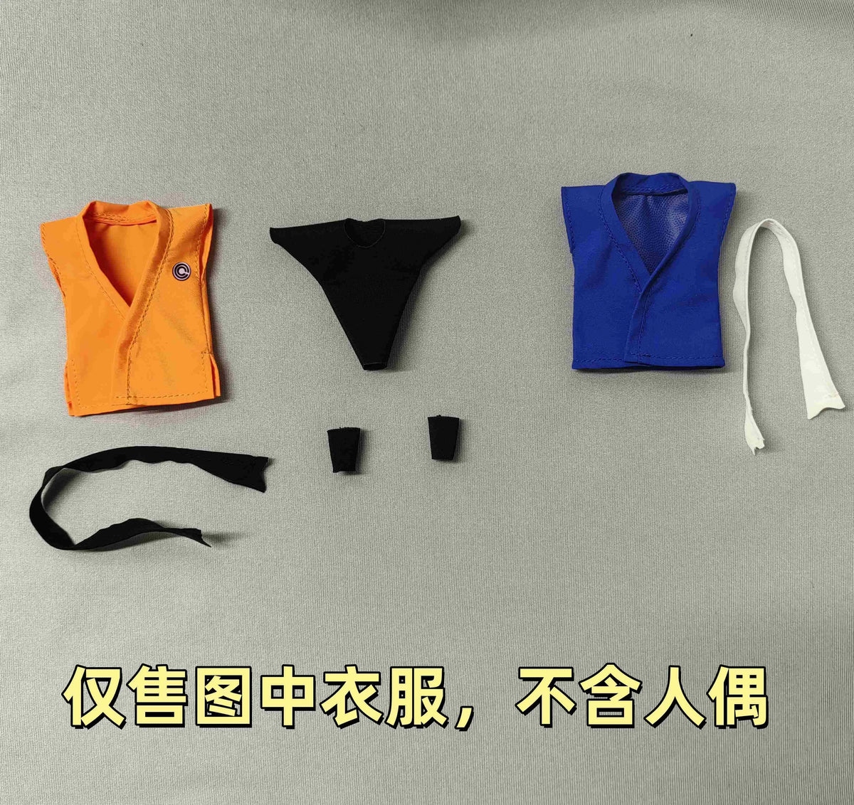 In Stock Shf 1/12 Scale Toys Goku Daoist Robe Orange Blue Uniforms Dragon Ball Series Figures Training Suit Goku Clothes Model